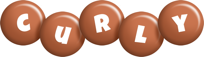Curly candy-brown logo