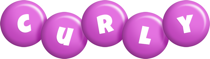 Curly candy-purple logo