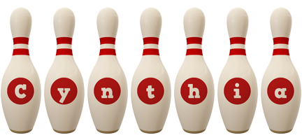 Cynthia bowling-pin logo