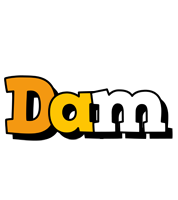 Dam cartoon logo