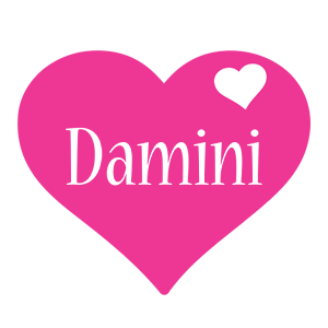 Damini love-heart logo