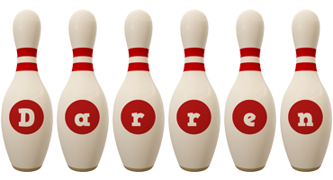 Darren bowling-pin logo
