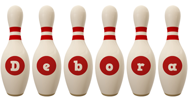 Debora bowling-pin logo