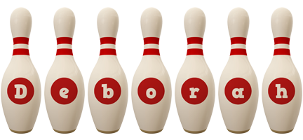 Deborah bowling-pin logo