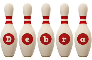 Debra bowling-pin logo