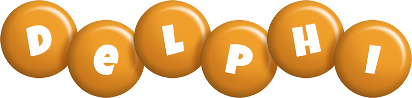 Delphi candy-orange logo