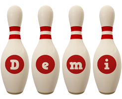Demi bowling-pin logo
