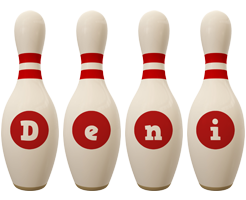 Deni bowling-pin logo
