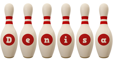 Denisa bowling-pin logo