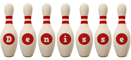 Denisse bowling-pin logo