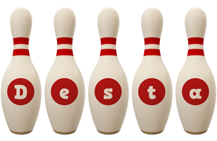 Desta bowling-pin logo