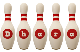 Dhara bowling-pin logo