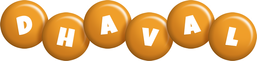 Dhaval candy-orange logo