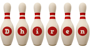 Dhiren bowling-pin logo