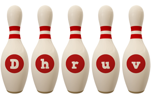 Dhruv bowling-pin logo