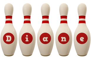 Diane bowling-pin logo
