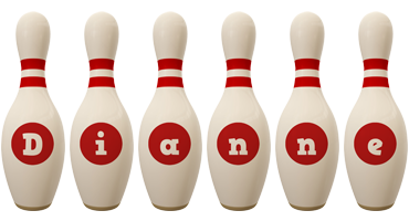 Dianne bowling-pin logo