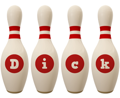 Dick bowling-pin logo
