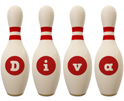 Diva bowling-pin logo