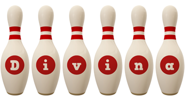 Divina bowling-pin logo