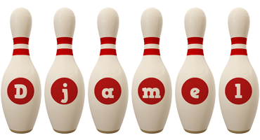 Djamel bowling-pin logo