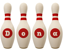Dona bowling-pin logo