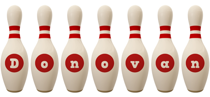 Donovan bowling-pin logo
