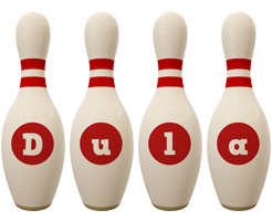 Dula bowling-pin logo