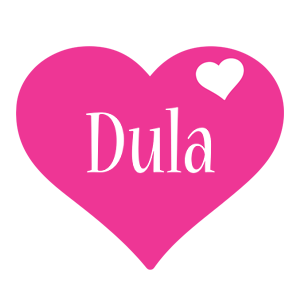 Dula love-heart logo