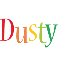 Dusty birthday logo