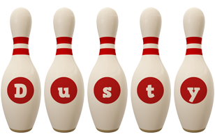 Dusty bowling-pin logo