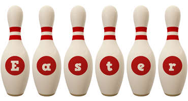 Easter bowling-pin logo