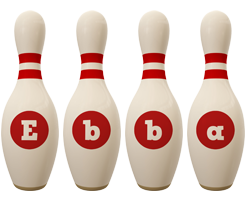 Ebba bowling-pin logo
