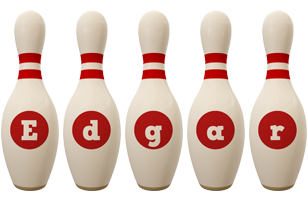 Edgar bowling-pin logo