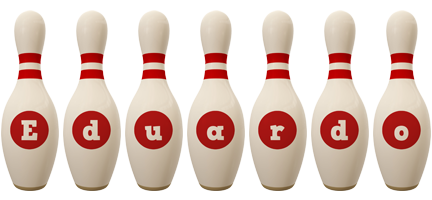 Eduardo bowling-pin logo
