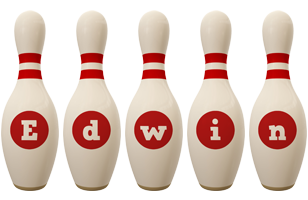 Edwin bowling-pin logo