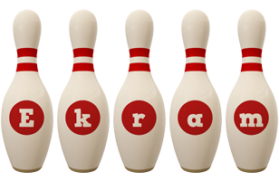 Ekram bowling-pin logo