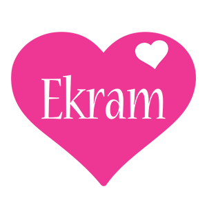 Ekram love-heart logo