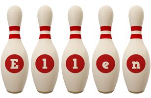 Ellen bowling-pin logo