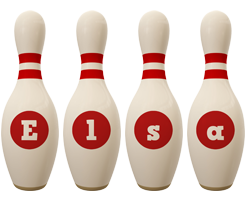 Elsa bowling-pin logo