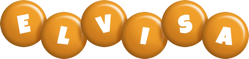 Elvisa candy-orange logo
