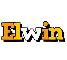 Elwin cartoon logo