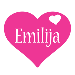 Emilija love-heart logo