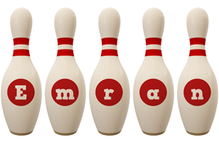 Emran bowling-pin logo