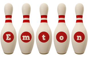Emton bowling-pin logo