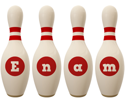 Enam bowling-pin logo