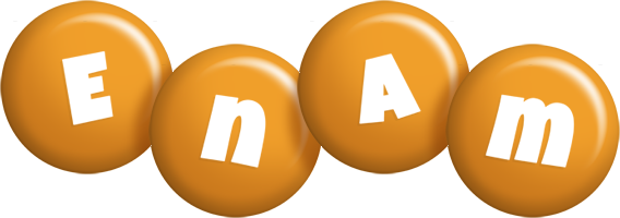 Enam candy-orange logo