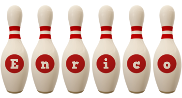 Enrico bowling-pin logo