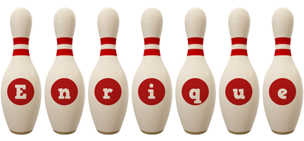 Enrique bowling-pin logo