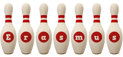 Erasmus bowling-pin logo